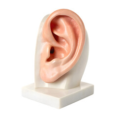 Human Ear Anatomy Model isolated on transparent background
