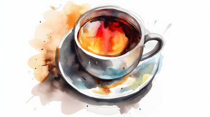 Espresso With Effect Colorful Watercolor