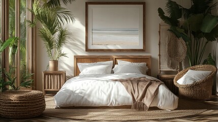 Coastal Bohemian Bedroom Design