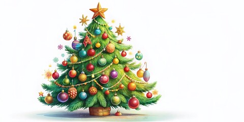 Festive Christmas Tree Clipart: PNG with Alpha Channel for Holiday Designs