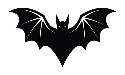 Bat Eyes Wings Spread Silhouette