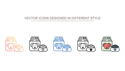 Pet Food icon design with white background stock illustration
