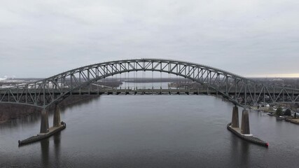 Aerial View of the Delaware River–Turnpike Toll Bridge