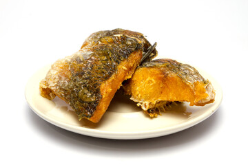 Fried fish in a basket, Thai food