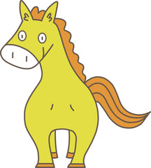 horse character　干支　馬