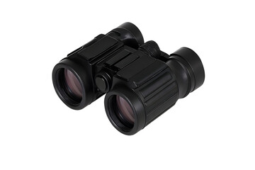 Realistic Binoculars Illustration Of Optical Equipment For Outdoor Vision And Exploration On Transparent Background With Black Zoom Magnification Glass For Adventure