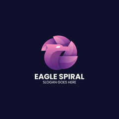 Eagle Spiral Gradient Colorful Logo