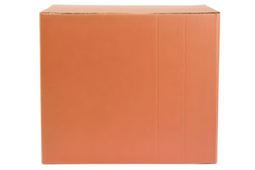 Realistic Image of Brown Cube Box Isolated On Transparent Background For Delivery and Packaging Needs With Neutral Lighting And Simple Design With Clean Lines and Square Shape
