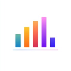 Colorful bar graph, data visualization, simple design