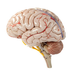 Human Brain Anatomy isolated on transparent background