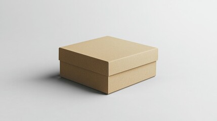 Square Cardboard Box Mockup