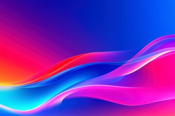 Naklejka premium Vibrant Pink Blue Red Wave Abstract Background