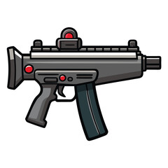 Heckler & Koch MP5 gun , police weapon vector design, military vector design illustration.