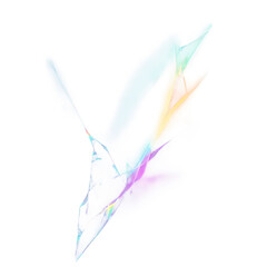 Obraz premium Iridescent Abstract Fluid Light Wave with Transparent Background PNG