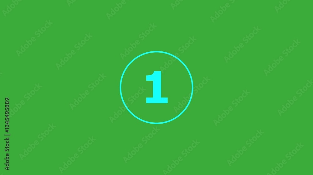 Poster countdown from 5 to 0 ,countdown video of 5 seconds to 0 second
