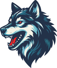 Fototapeta premium Wolf head logo vector illustration
