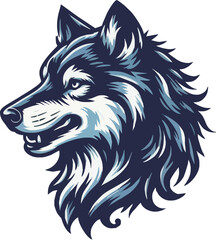 Wolf head logo vector illustration