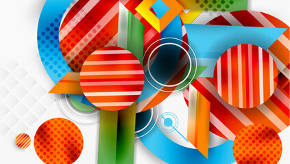 Fototapeta premium Abstract design with layered geometric shapes