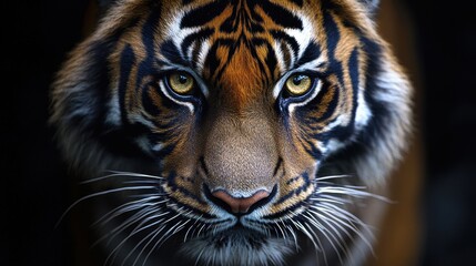 Fototapeta premium close up of a majestic sumatran tiger s face