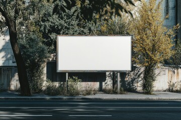 Pixel Perfect Image of Blank Billboard Near the Road