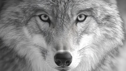 close up portrait of a majestic grey wolf