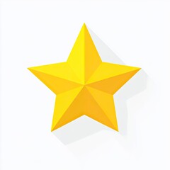 Obraz premium Golden five-pointed star with shadow.