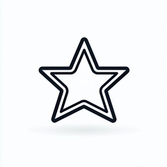 Obraz premium Double line star icon, simple design.