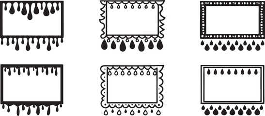 Fototapeta premium A Collection of Decorative Borders in Various Styles. Designed for Creative Design Applications. 