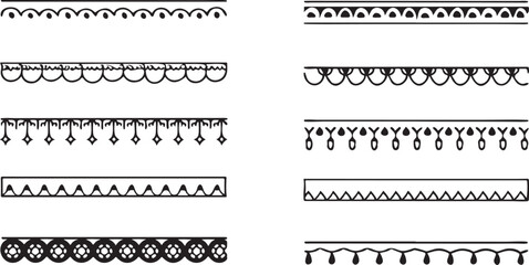 A Versatile Collection of Decorative Borders. Perfect for Adding Elegance to Creative Designs. 