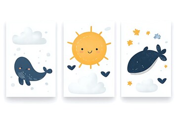 Cute Whale Posters for a Child's Room