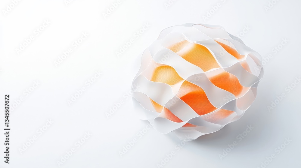 Aufkleber abstract design with colorful sphere wrapped in translucent material