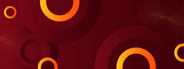 abstract red and orange circle shape gradient geometric background vector illustration, great for business project, presentation background, and wallpaper
