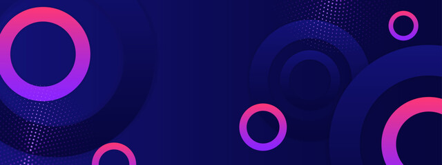 abstract blue and purple circle geometric background with shape minimalist vector illustration, perfect for digital banner, business presentation, and social media design