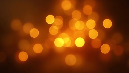 Blurred Background of Bokeh Holiday Lights in Warm Golden Tones, Symbolizing Festive Cheer and Celebration