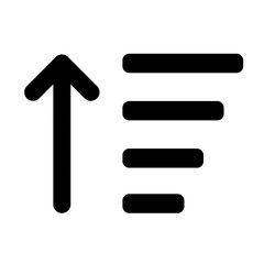 Priority icon in black, outline style and white background