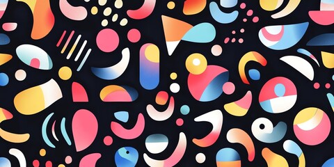 Abstract Background with Colorful Geometric Shapes Pattern Design for Creative Projects