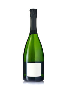 Champagne, bottle, green, celebration, blank, no name