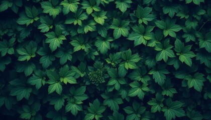  Fresh Botanical Greenery Background Featuring Dense Foliage and Leafy Textures