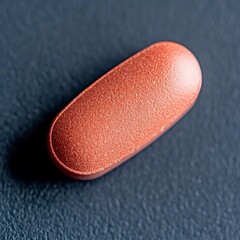Red Capsule Pill for Close-up Macro Shot.