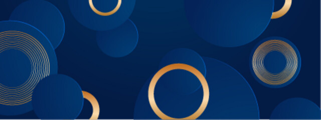 smooth blue and gold abstract geometric background design vector illustration