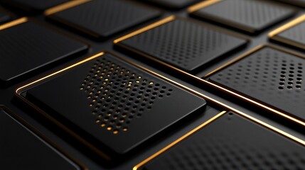 Luxurious business card design with a dark background, gold foil accents, and sleek, modern typography. Focus on a high-end, sophisticated aesthetic that reflects exclusivity. 