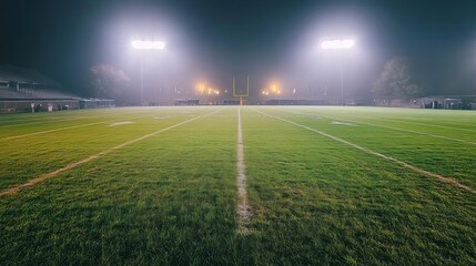 Nighttime Football Stadium Glow