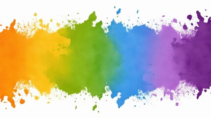 Obraz premium Rainbow Watercolor Splatter Background