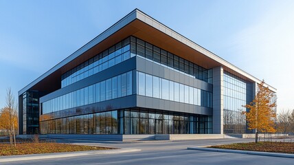 Obraz premium Modern business building construction on the construction site