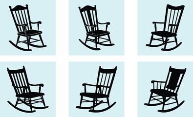 Rocking Chair silhouette vector