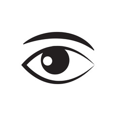 eye logo icon illustration  flat