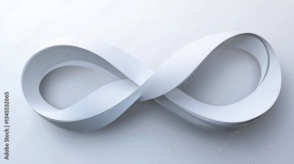 Poster abstract infinity symbol on a plain background. possible use stock photo