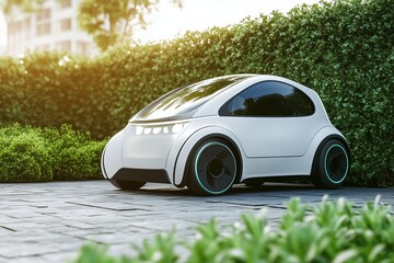 The minimalist concept of an environmentally friendly electric car