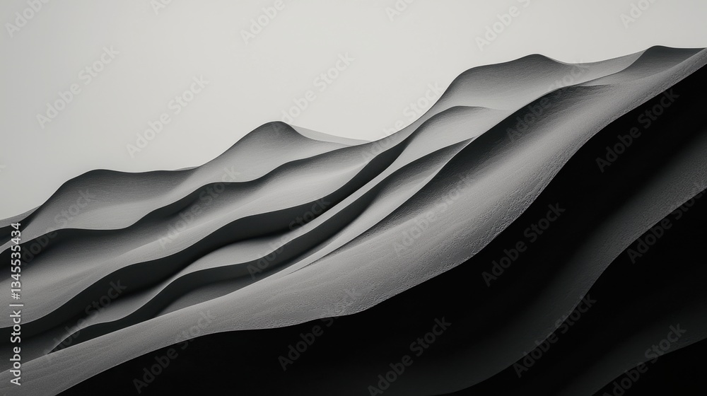 Leinwandbilder Smooth white gradient with minimal wave patterns and a clean business concept.