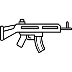 PTR 91 gun , police weapon vector design, military vector design illustration.
